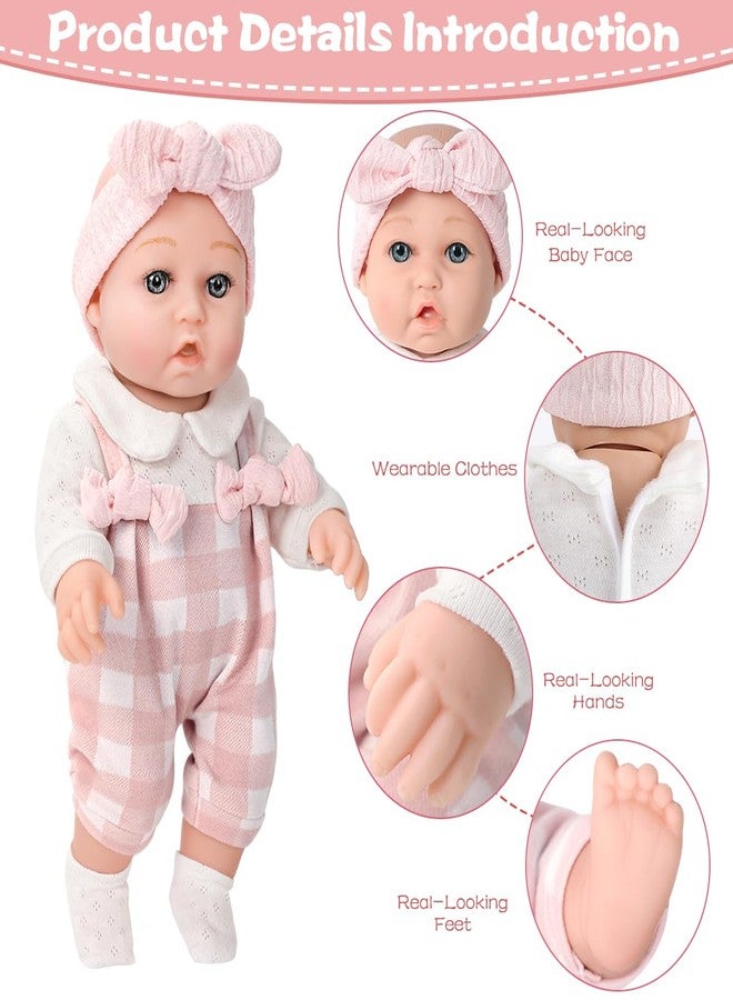 BDDOLL 12'' Baby Doll and Clothes Accessories Playset with Feeding Bottle Pacifier First Baby Dolls for Toddlers 36 Months and Up - Image 3